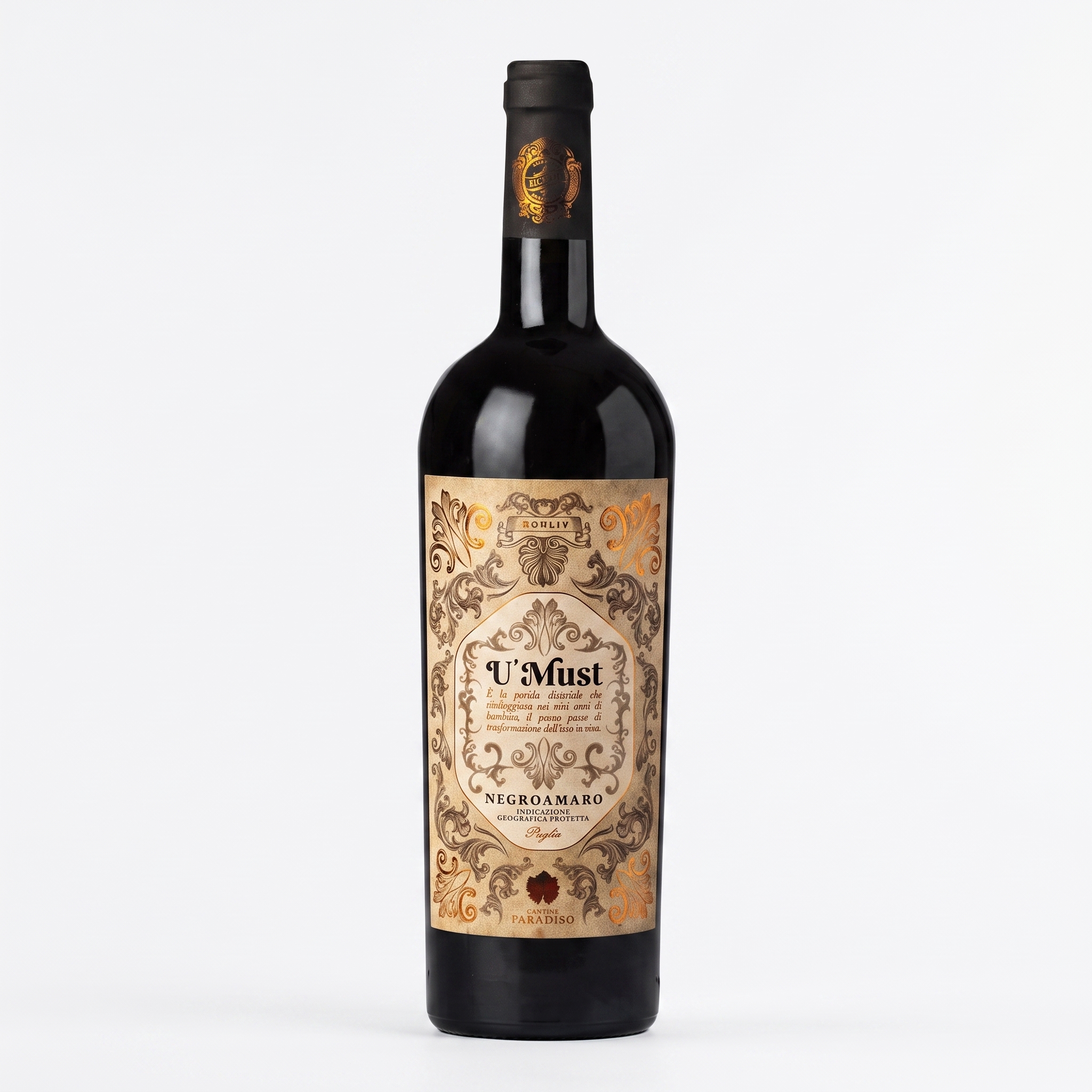 U’Must Negroamaro Puglia Red Wine Full Body Negroamaro Red Wine Puglia